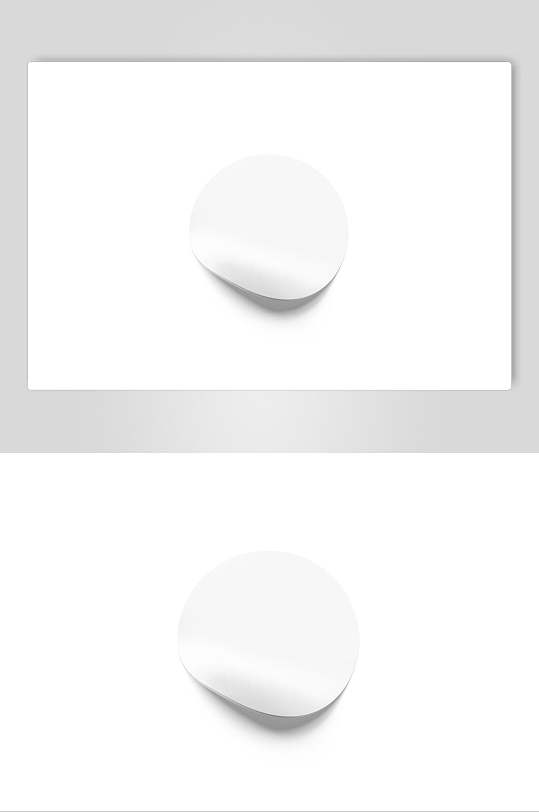 圆形透明不干胶贴纸样机