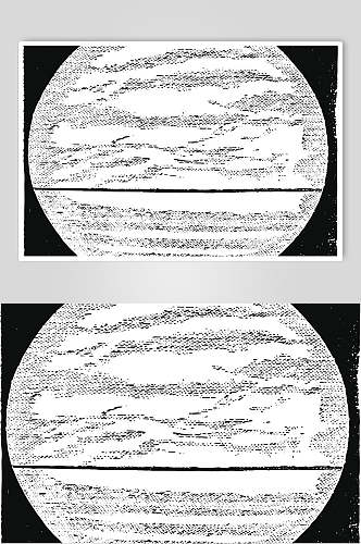 圆形线条黑白色占星术图案矢量素材