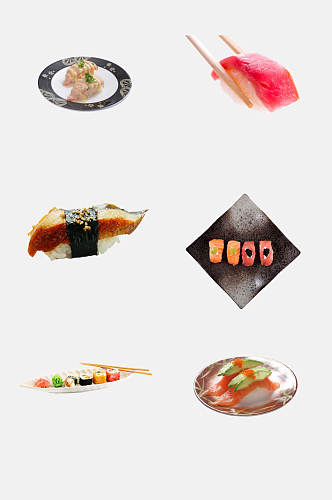 简约筷子大气创意寿司美食免抠素材