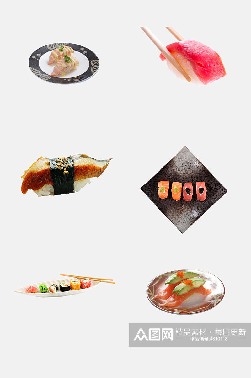 简约筷子大气创意寿司美食免抠素材素材