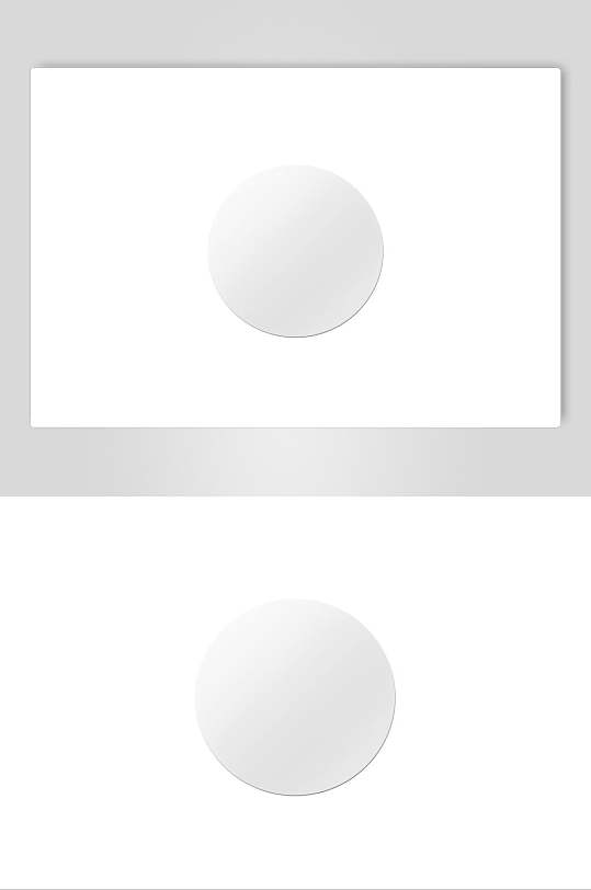 白色圆形透明不干胶贴纸样机