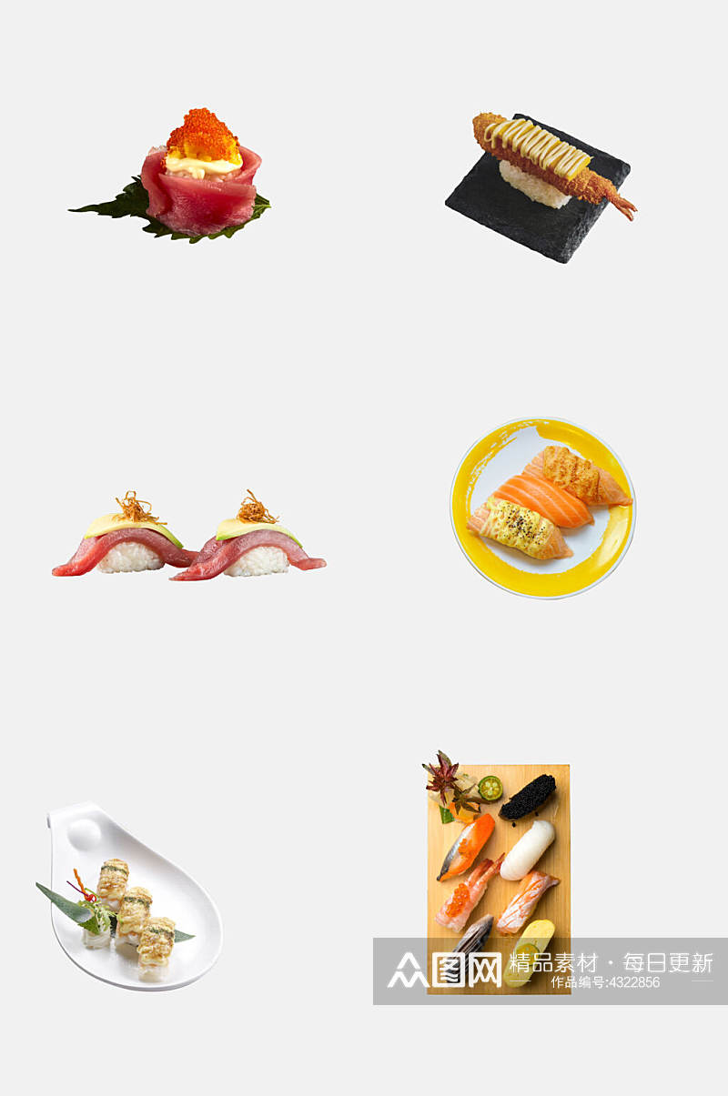 精美寿司美食免抠素材素材