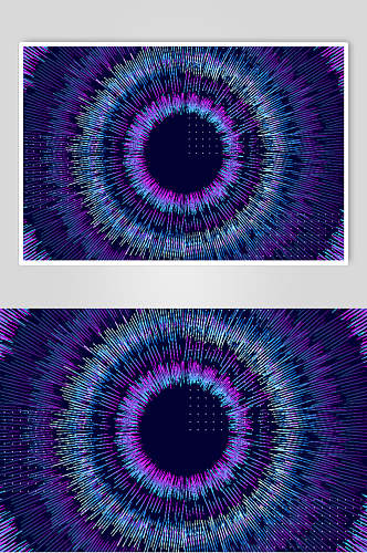 简约线条蓝紫贝塞尔点线面矢量素材