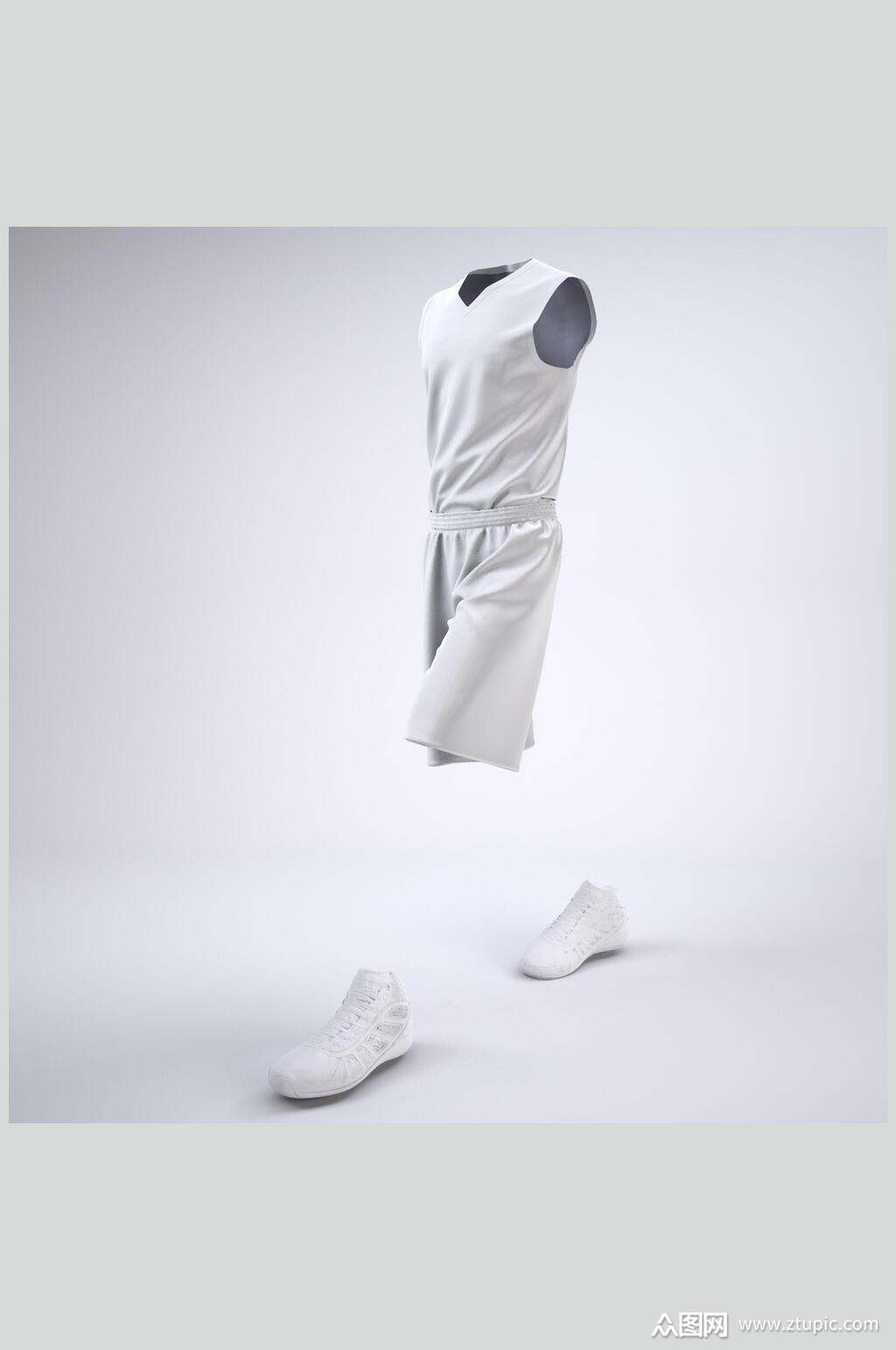 无袖运动服饰设计样机素材