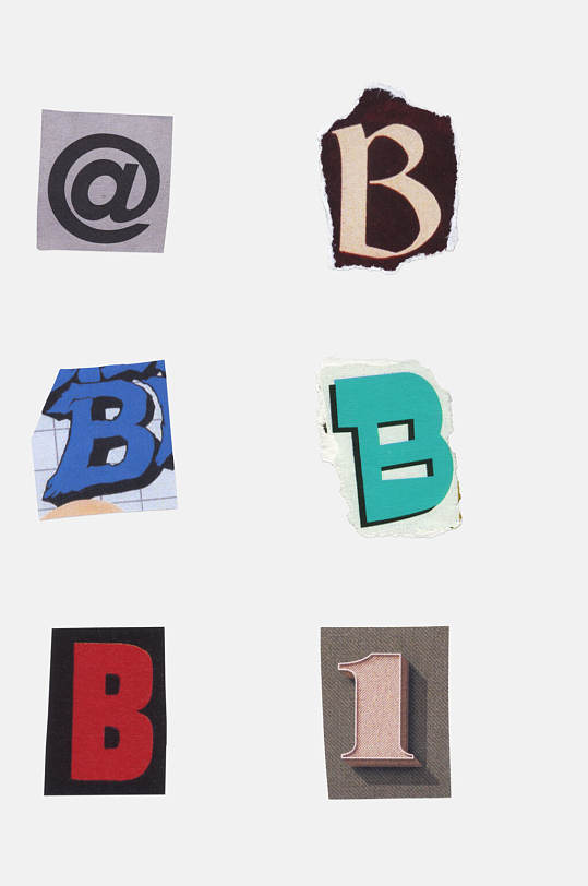 符号时尚时尚数字字母贴纸免抠素材