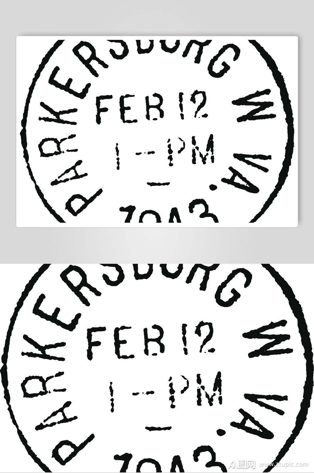 经典素材设计复古邮戳矢量素材素材