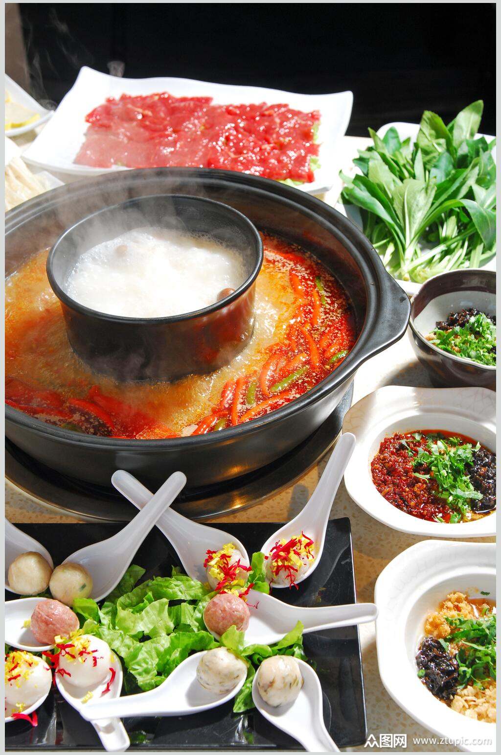 丸子火锅锅底图片素材