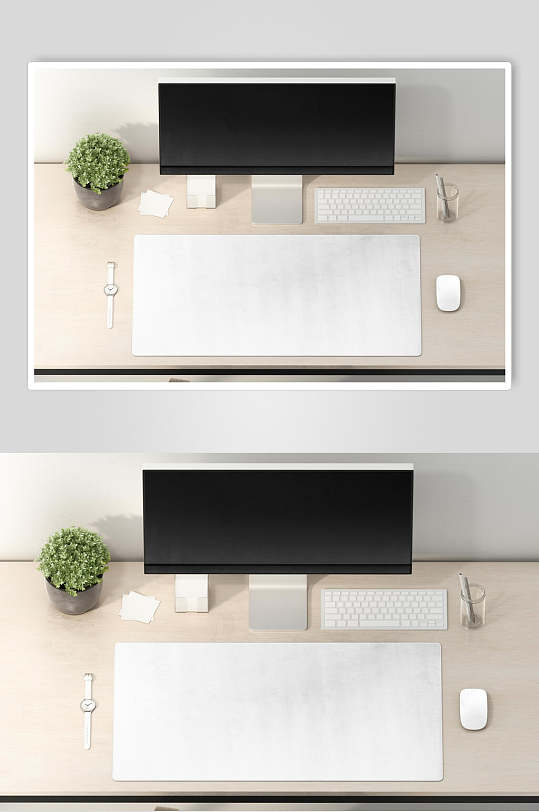 时尚植物创意大气桌垫鼠标垫样机-众图网