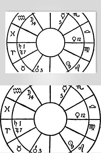创意经典占星术图案矢量素材