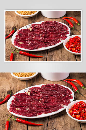 一盘牛肉菜品图片