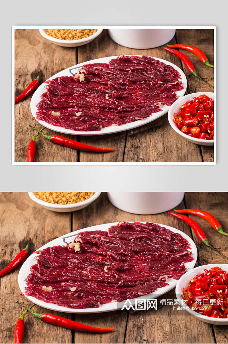 一盘牛肉菜品图片素材