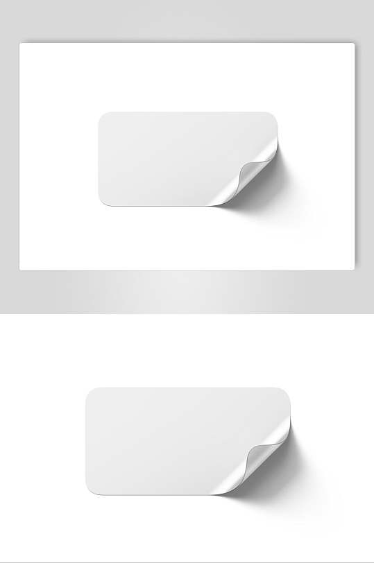 白色透明不干胶贴纸样机