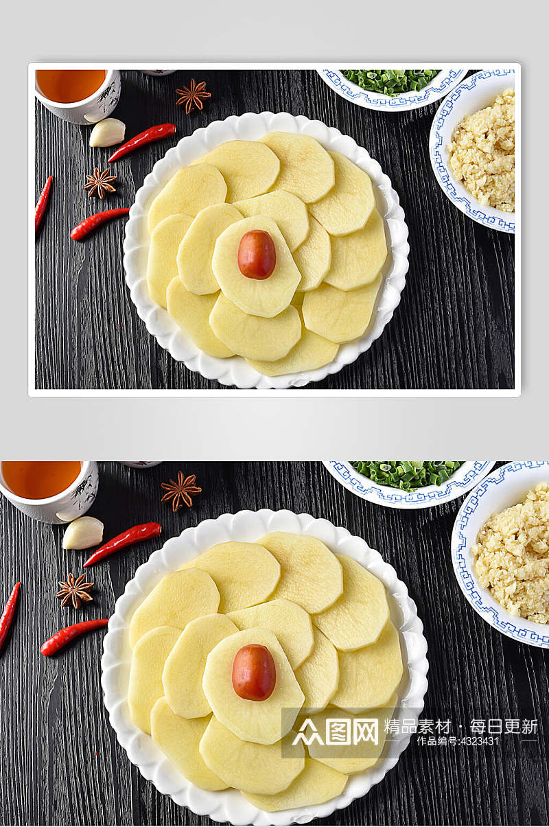 土豆片菜品图片素材