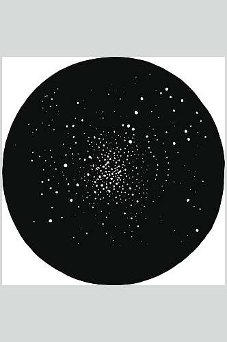 黑色圆形简约风占星术图案矢量素材