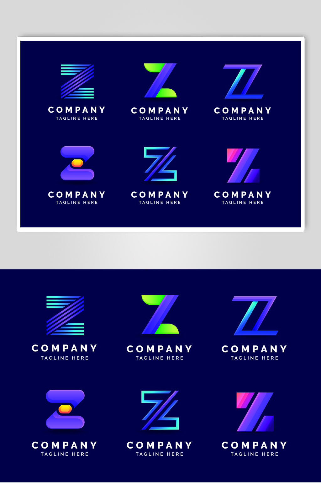 蓝紫色矢量商务LOGO设计素材素材
