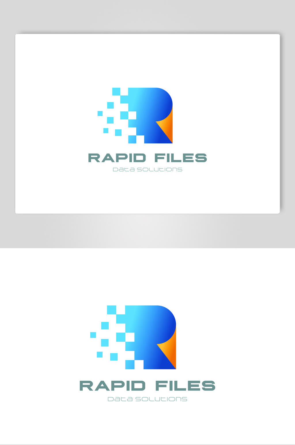 英文蓝简约矢量商务LOGO设计素材素材