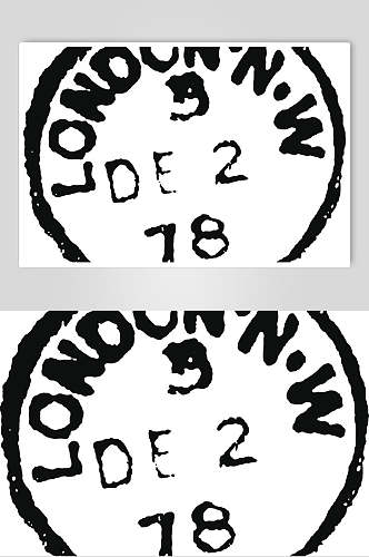 经典素材设计复古邮戳矢量素材
