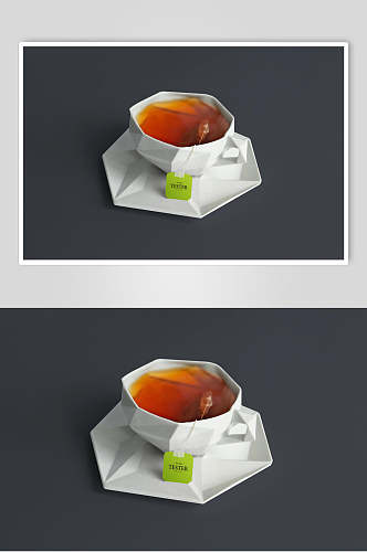 盘子创意简约奶茶咖啡品牌VI样机