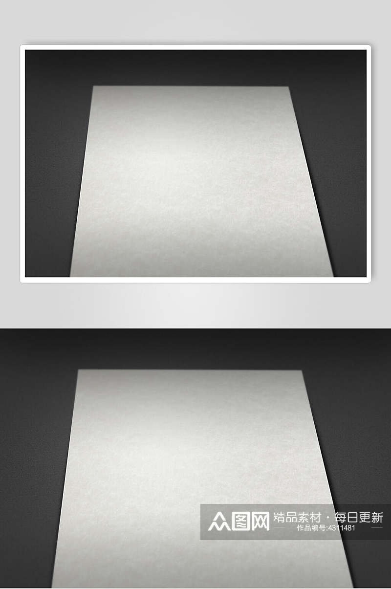 纸张长方形近景折页宣传单样机素材
