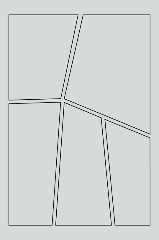 五格漫画框矢量素材
