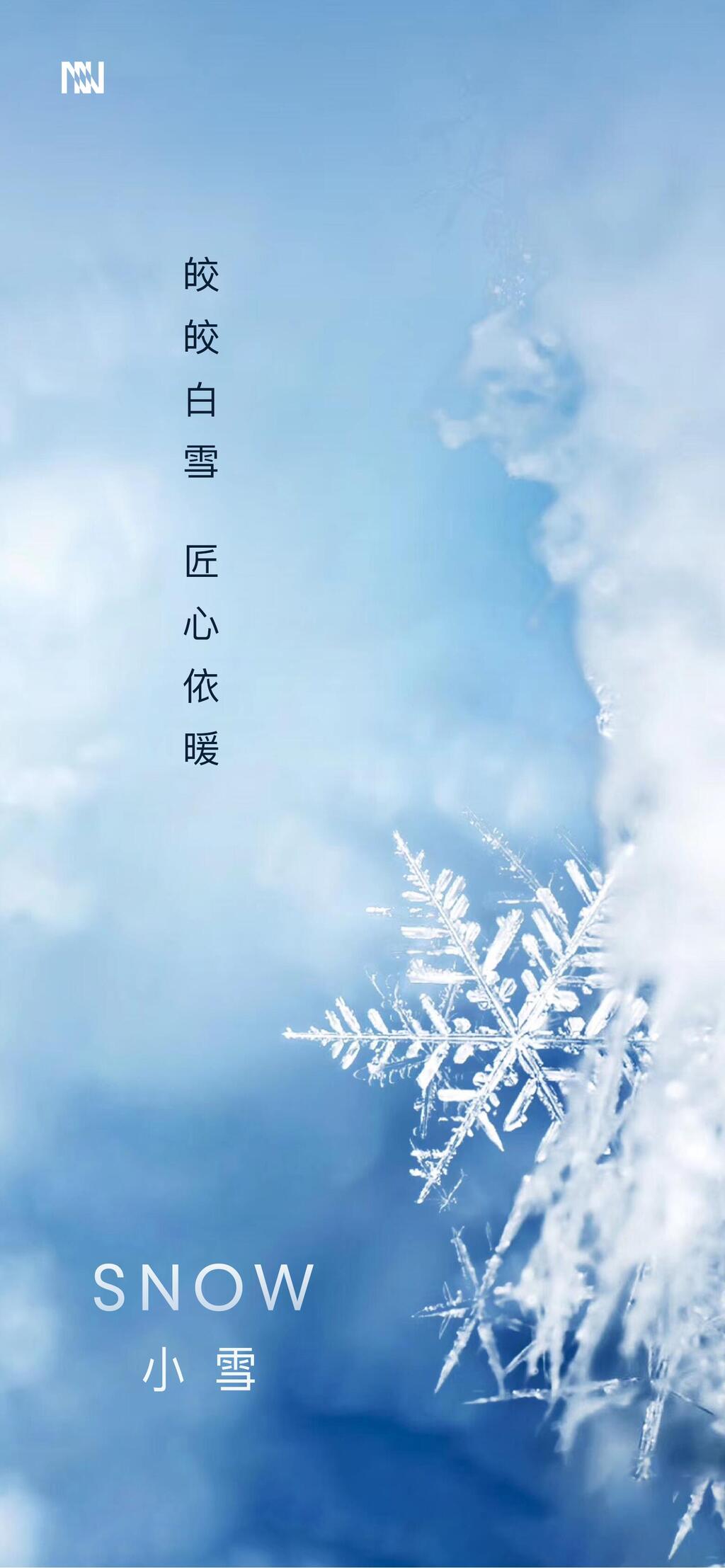 皎皎白雪冬季节气H长图素材