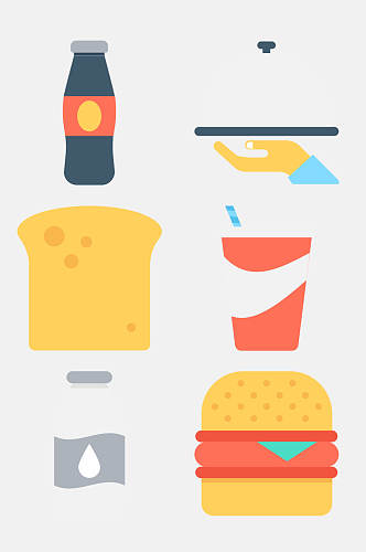 面包食品美食类卡通图案免抠素材