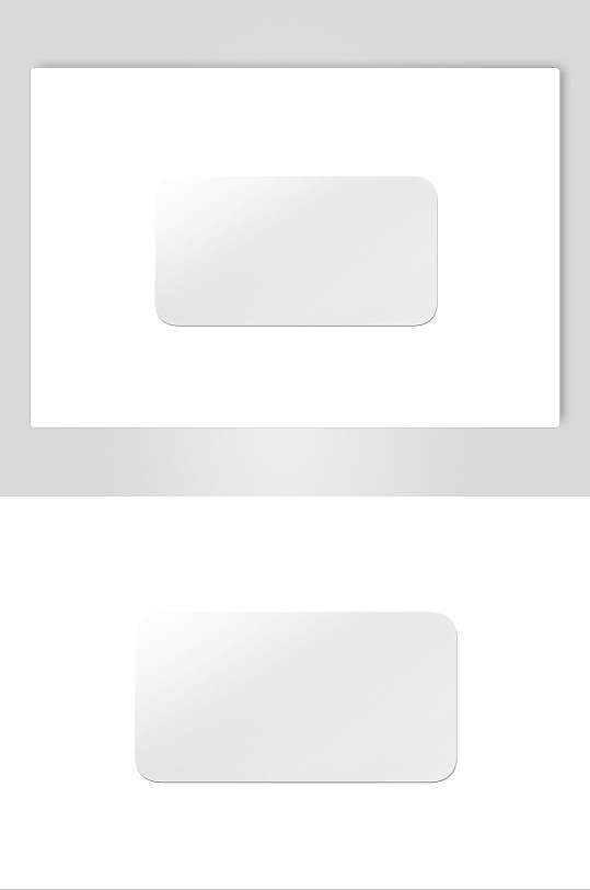 白色方形透明不干胶贴纸样机