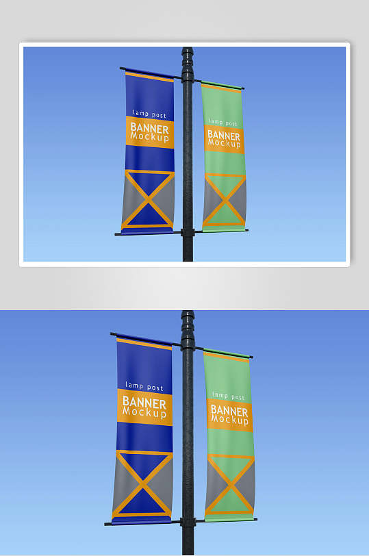 灯杆旗样机图片-灯杆旗样机设计素材-灯杆旗样机模板下载-众图网
