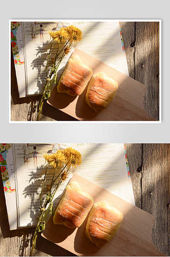 小雏菊面包图片