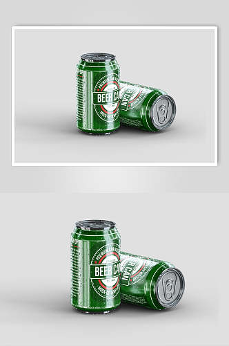 绿色饮料易拉罐样机
