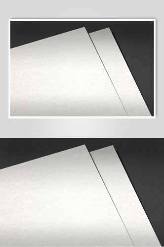纸张长方形灰色折页宣传单样机