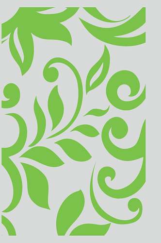 绿色时尚镂空花纹矢量素材