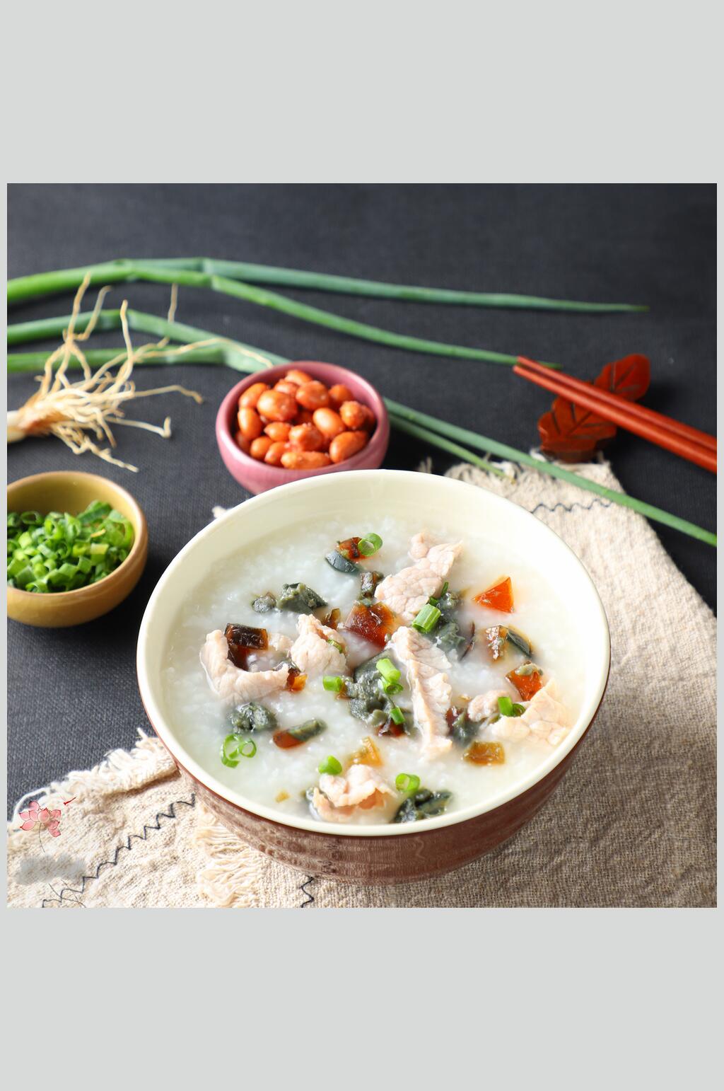 皮蛋瘦肉粥肠粉美食图片素材
