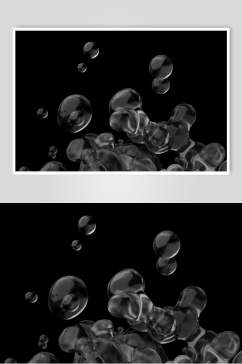 圆形透明创意高端暗黑粒子抽象图片