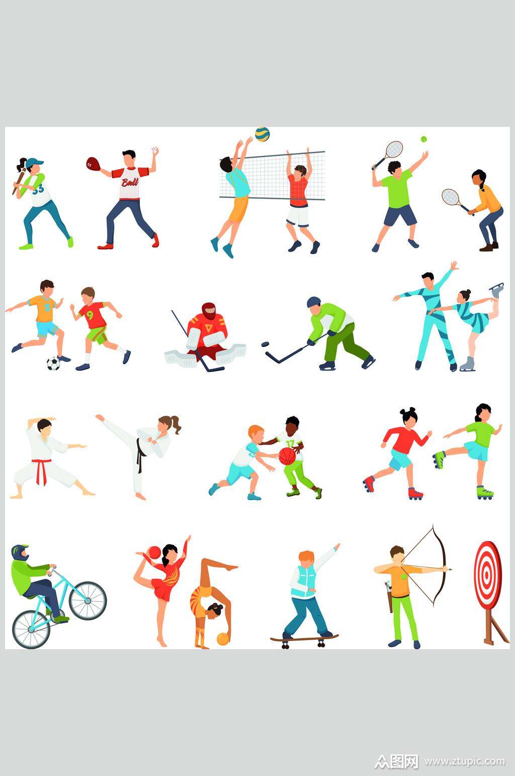 射箭体育运动健身图标矢量素材素材