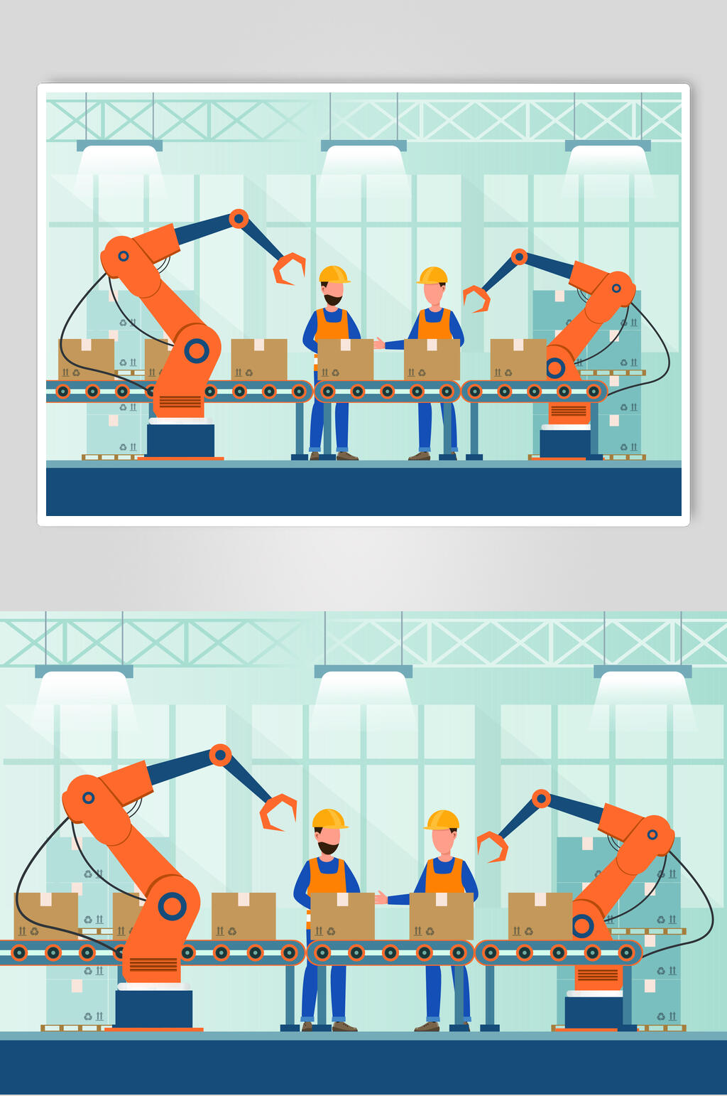 个性工程工地安全生产矢量素材素材