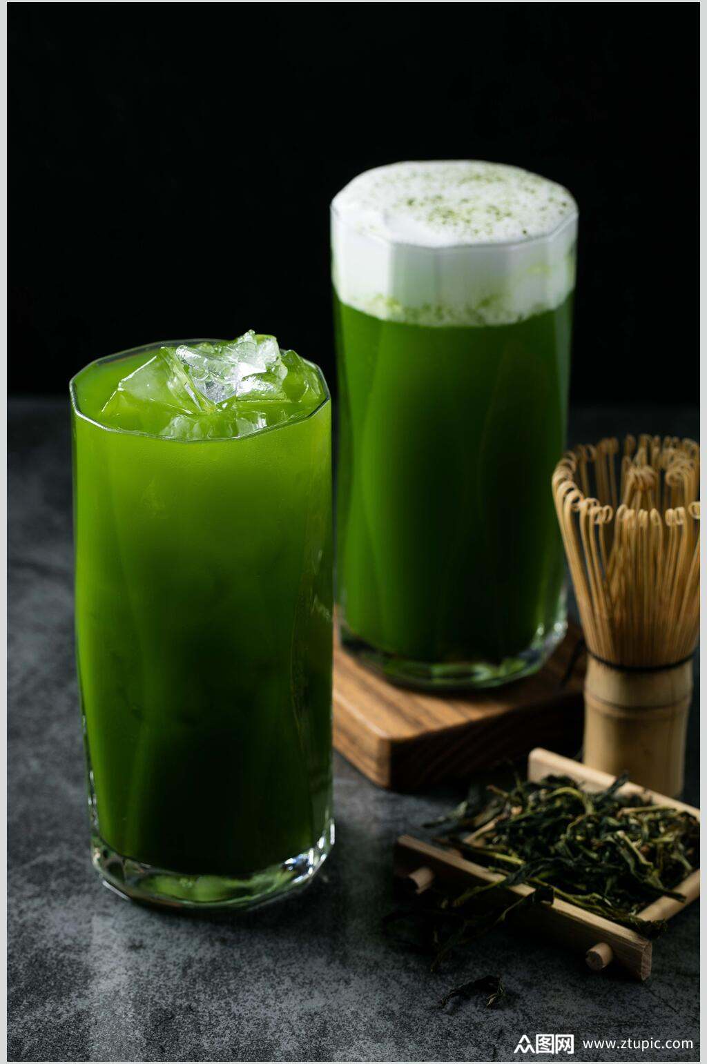 绿色简约杯子精致果汁奶茶摄影图片素材