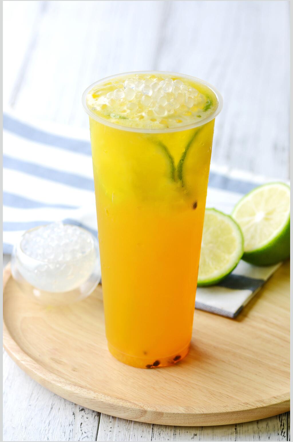 柠檬米西精致果汁奶茶摄影图片素材