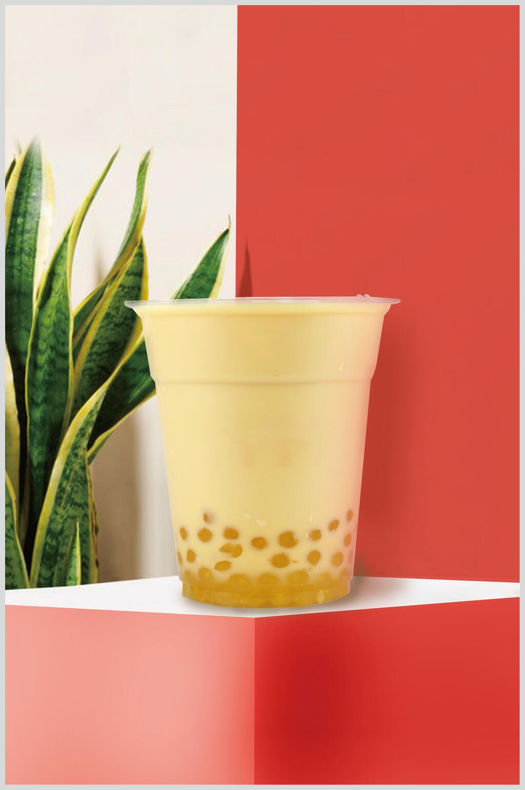 植物红绿杯子精致果汁奶茶摄影图片素材