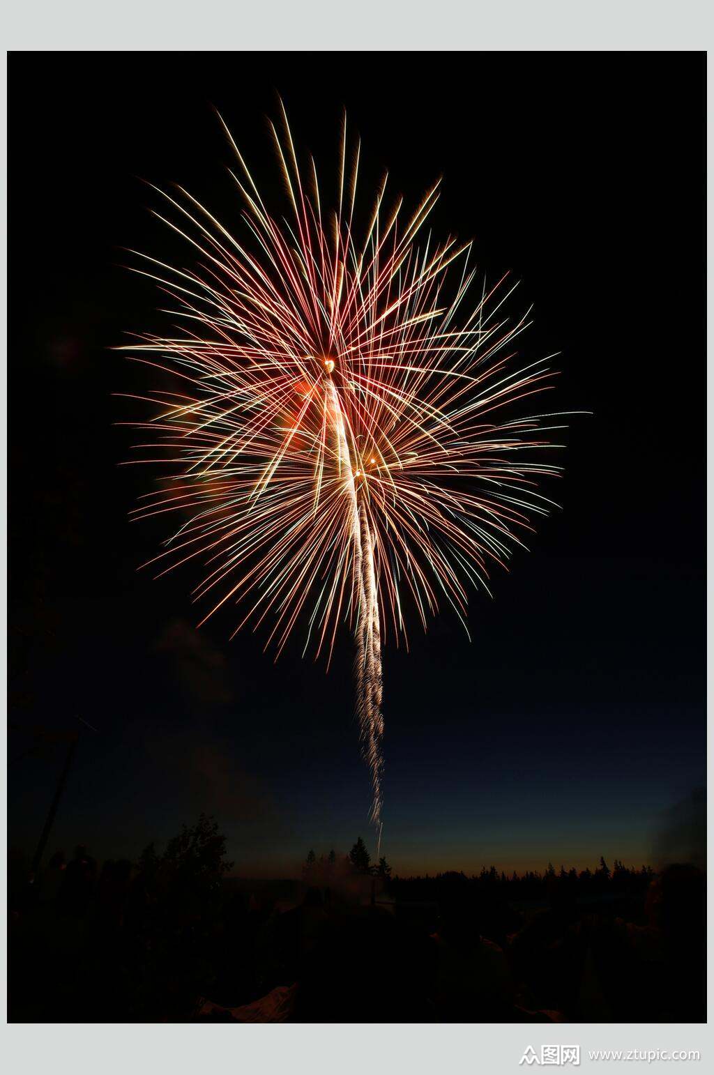 个性浪漫烟花雨摄影图片素材