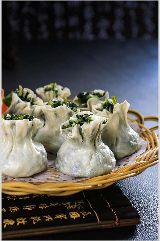 美食画册翡翠烧麦早点图片