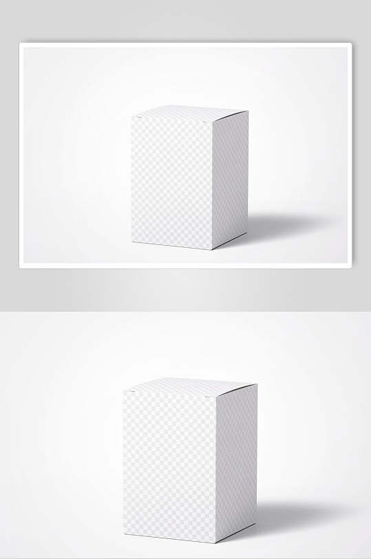 灰色矩形盒子样机-众图网