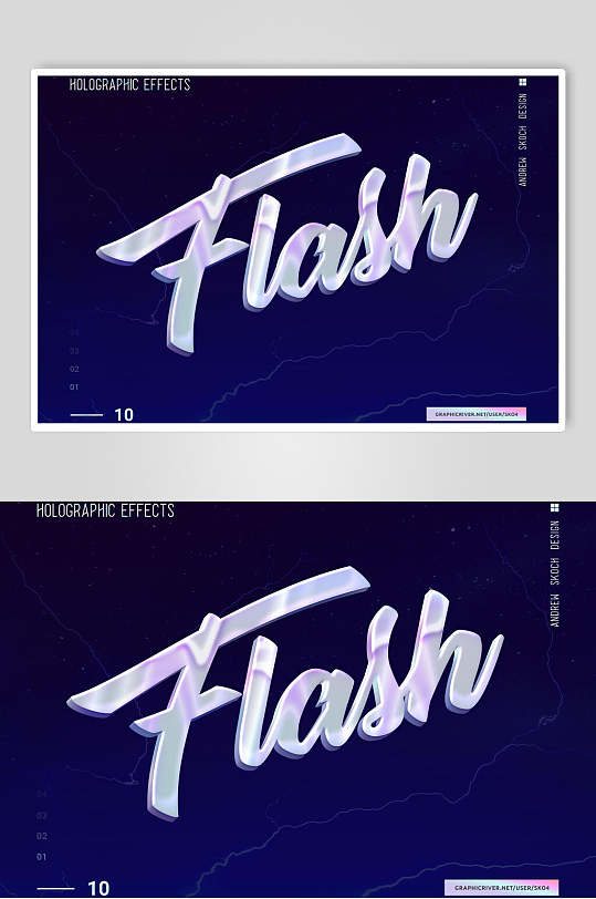 深蓝色背景渐变英文艺术字