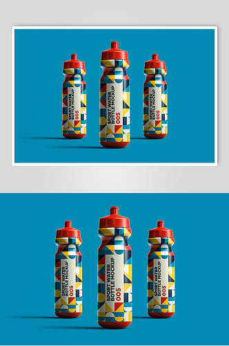 瓶子图标创意高端清新运动水瓶样机