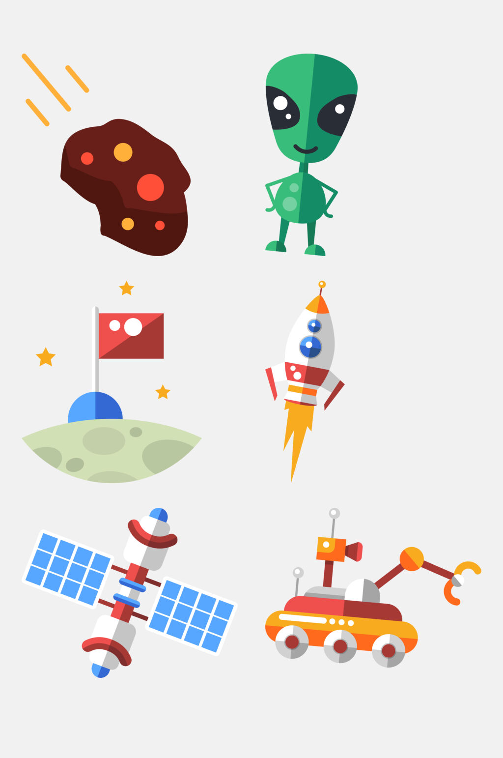卡通创意卡通创意太空宇宙免抠素材素材