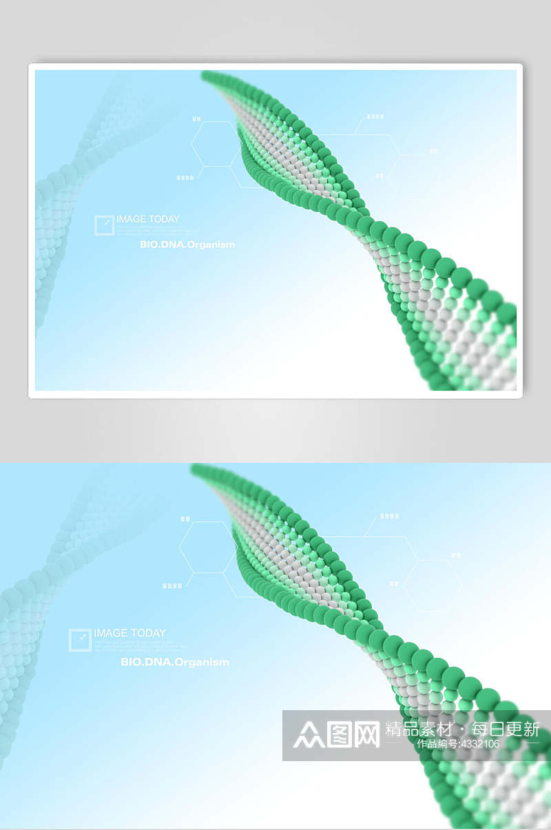 绿色DNA细胞分子素材素材