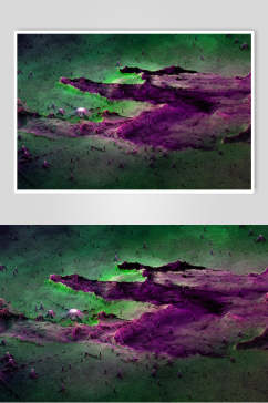 紫绿简约创意高端暗黑粒子抽象图片