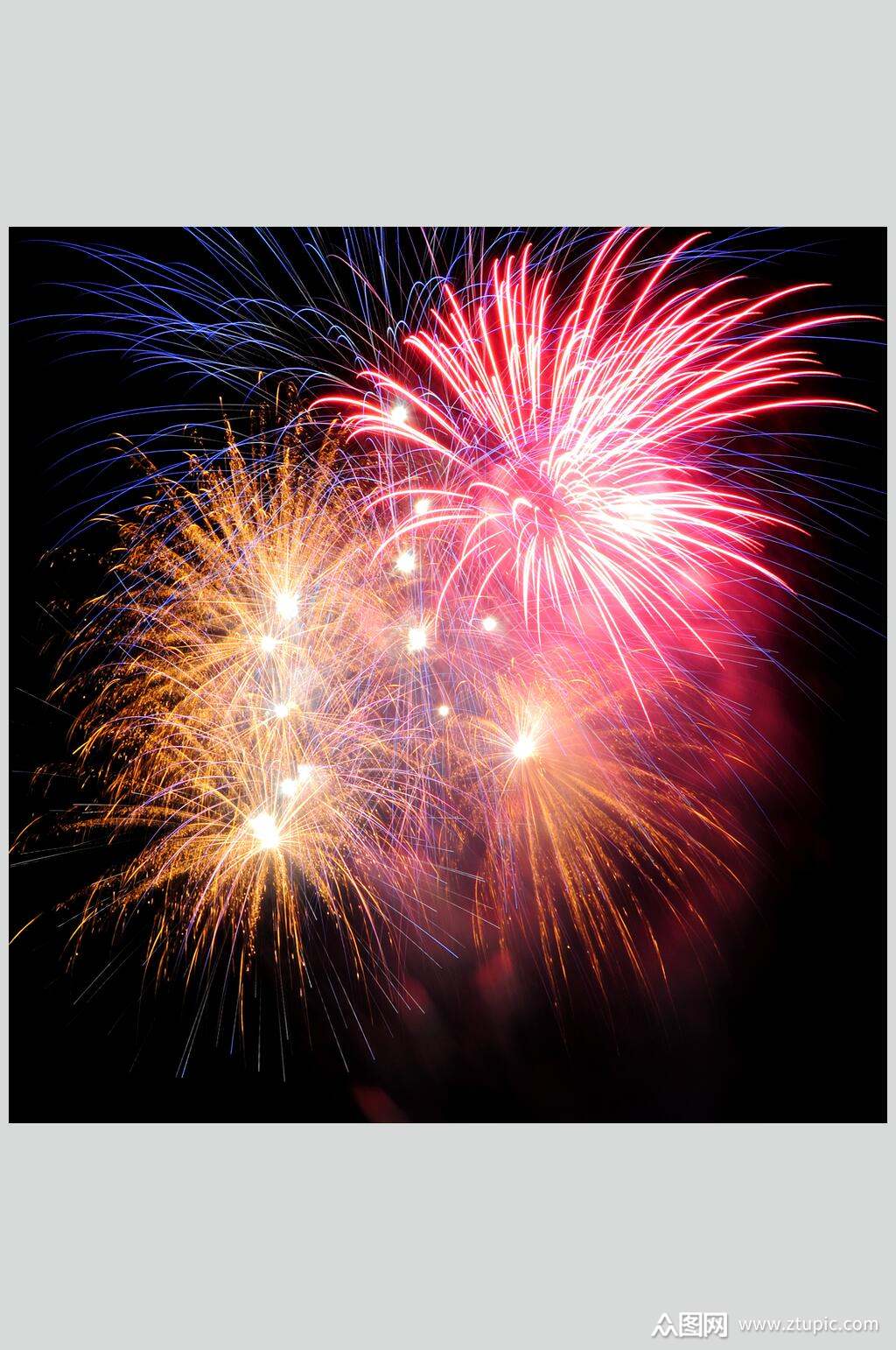 时尚浪漫烟花雨摄影图片素材