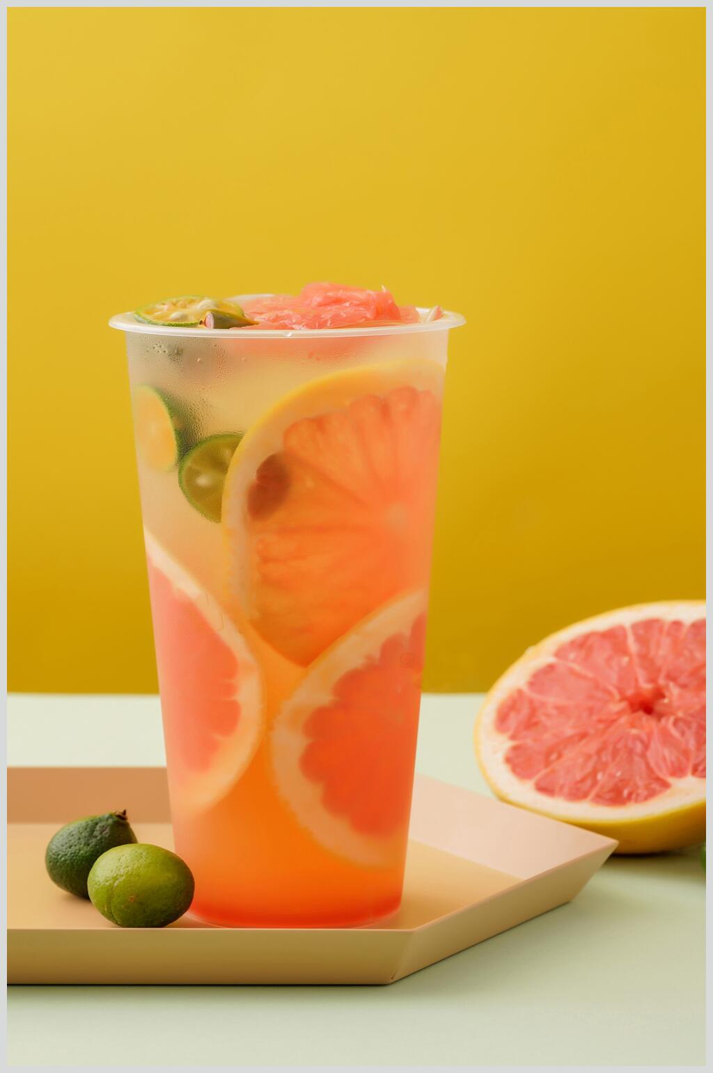 盘子杯子水果精致果汁奶茶摄影图片素材