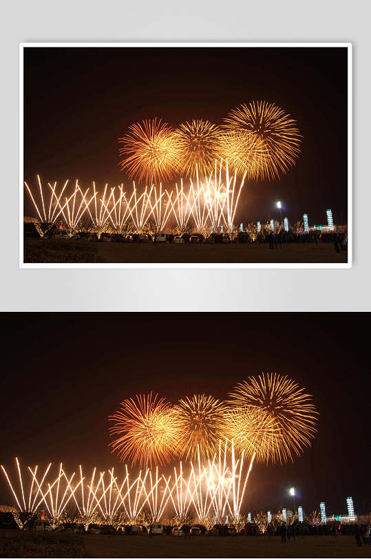 黑金简约清新浪漫烟花雨摄影图片